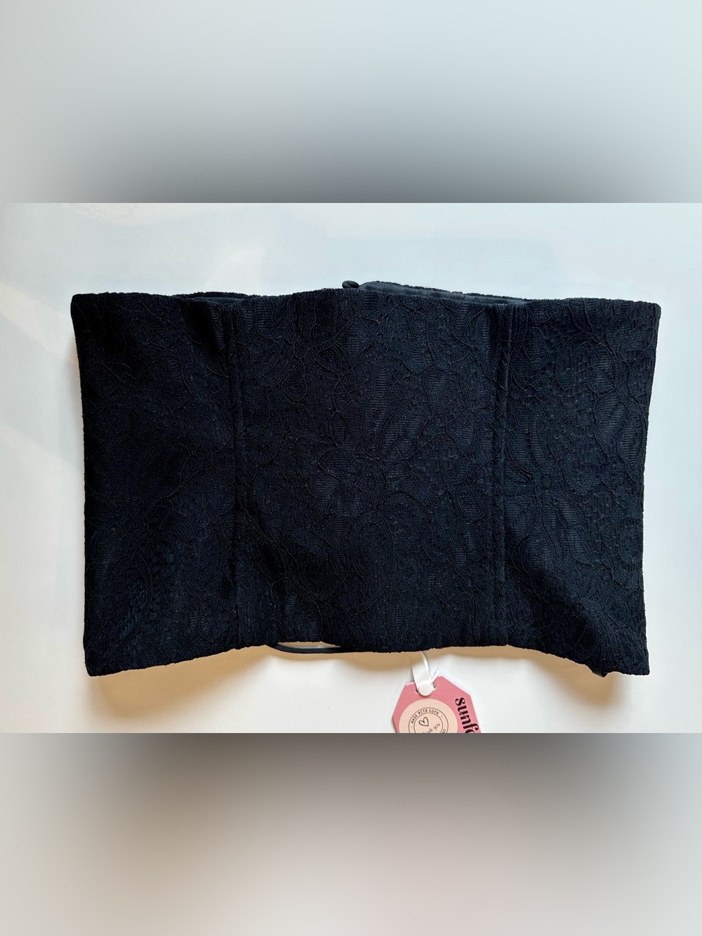 Sunfere Black Lace-Up Corset Waist Belt NWT Size L - Picture 8 of 9